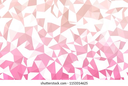 Light Pink vector polygonal pattern. Geometric illustration in Origami style with gradient.  Best triangular design for your business.