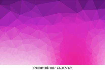 Light Pink vector polygonal pattern. Colorful abstract illustration with gradient. Triangular pattern for your business design.