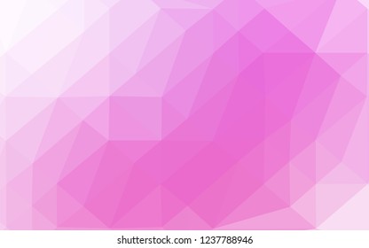 Light Pink vector polygonal pattern. Colorful illustration in Origami style with gradient.  The best triangular design for your business.