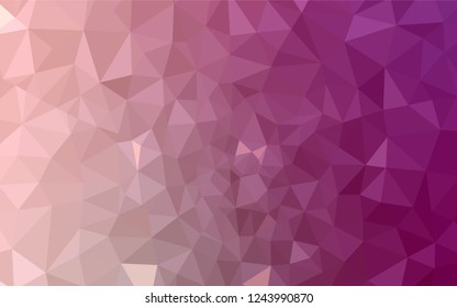 Light Pink vector polygonal pattern. Creative geometric illustration in Origami style with gradient. Completely new template for your banner.