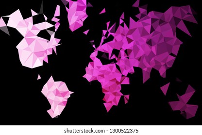 Light Pink vector polygonal pattern. Colorful illustration in Origami style with gradient.  Triangular pattern for your business design.