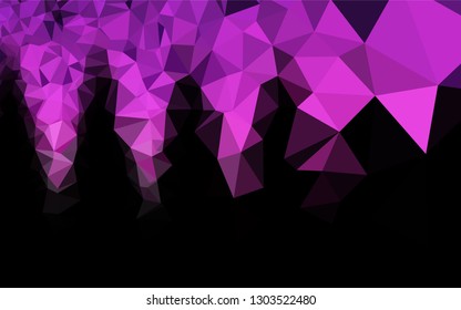 Light Pink vector polygonal pattern. Shining illustration, which consist of triangles. A completely new template for your business design.