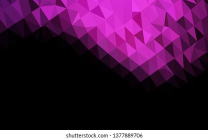 Light Pink vector polygonal pattern. A completely new color illustration in a vague style. Triangular pattern for your business design.