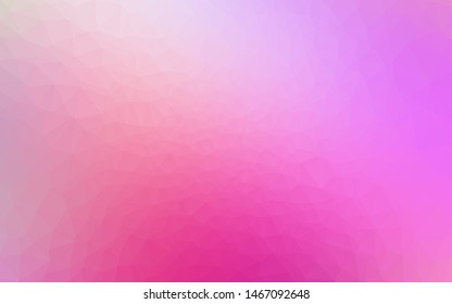 Light Pink vector polygonal pattern. Glitter abstract illustration with an elegant design. Textured pattern for background.