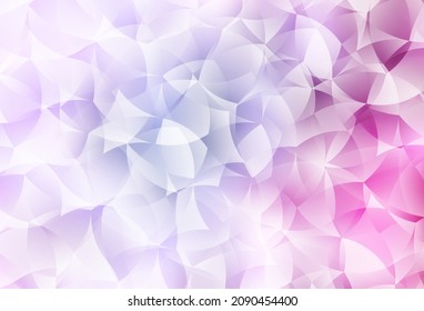 Light Pink vector polygonal pattern. Triangular geometric sample with gradient.  Brand new design for your business.