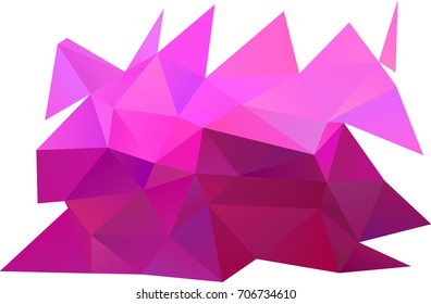 Light Pink vector polygonal pattern. Creative geometric illustration in Origami style with gradient. The polygonal design can be used for your web site.