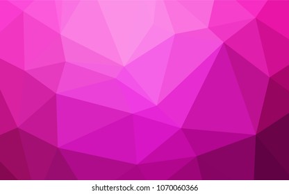 Light Pink vector polygonal template. Creative illustration in halftone style with gradient. Textured pattern can be used for background.
