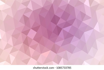 Light Pink vector polygonal template. Elegant bright polygonal illustration with gradient. Polygonal design for your web site.