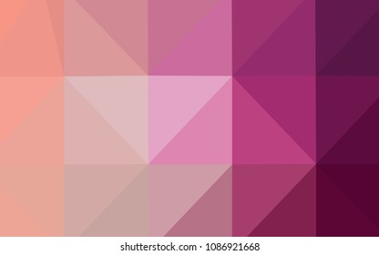 Light Pink vector polygonal template. Elegant bright polygonal illustration with gradient. The best triangular design for your business.