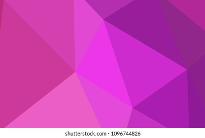 Light Pink vector polygonal template. Colorful illustration in abstract style with triangles. New template for your brand book.