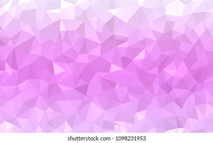 Light Pink vector polygonal template. Creative illustration in halftone style with triangles. A new texture for your web site.