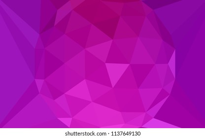 Light Pink vector polygonal template with a diamond. Polygonal illustration, which consists of triangles. New template for your brand book.