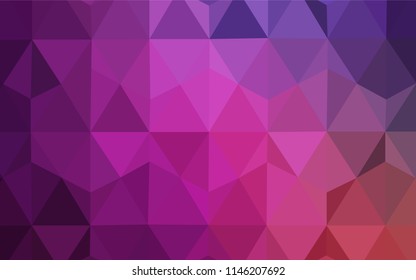 Light Pink vector polygonal template. Glitter abstract illustration with an elegant triangles. Textured pattern for your backgrounds.