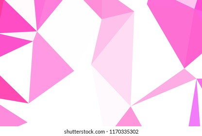 Light Pink vector polygonal template. A completely new color illustration in a polygonal style. Pattern for a brand book's backdrop.