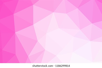 Light Pink vector polygonal template. A sample with polygonal shapes. Pattern for a brand book's backdrop.