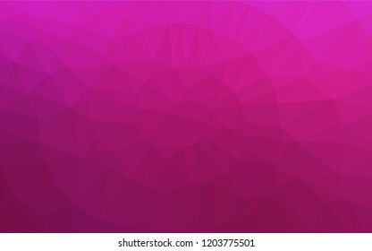 Light Pink vector polygonal template. Brand new colored illustration in blurry style with gradient. The textured pattern can be used for background.