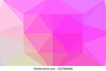 Light Pink vector polygonal template. Geometric illustration in Origami style with gradient.  Triangular pattern for your business design.