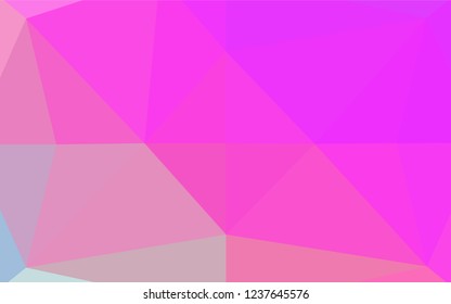 Light Pink vector polygonal template. Triangular geometric sample with gradient.  The completely new template can be used for your brand book.