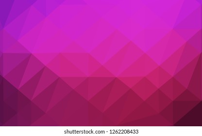 Light Pink vector polygonal template. Brand new colorful illustration in with gradient. New texture for your design.