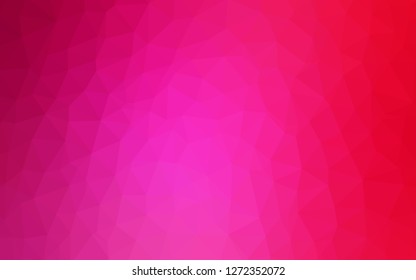 Light Pink vector polygonal template. Shining colorful illustration with triangles. A new texture for your web site.