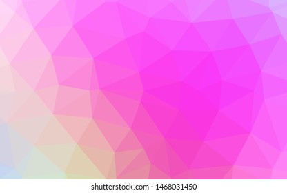 Light Pink vector polygonal template. Colorful illustration in Origami style with gradient.  The best triangular design for your business.