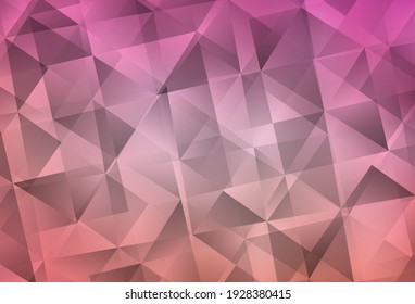 Light Pink vector polygonal template. Polygonal abstract illustration with gradient. A new texture for your web site.