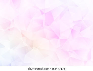 Light Pink vector polygonal template. Geometric illustration in Origami style with gradient.  A new texture for your design.