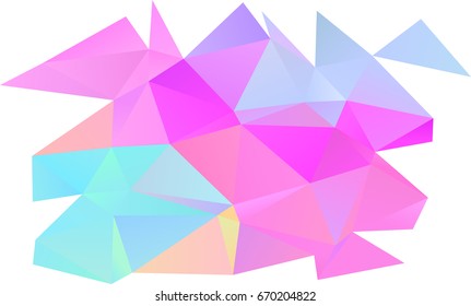 Light Pink vector polygonal template. Brand-new colored illustration in blurry style with gradient. Triangular pattern for your business design.