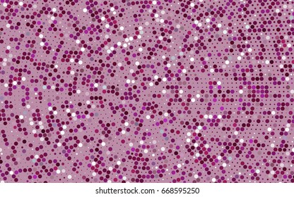 Light Pink vector red banner with set of circles, dots. Donuts Background. Creative Design Template. Technological halftone illustration.