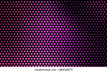 Light Pink vector red banner with set of circles, dots. Donuts Background. Creative Design Template. Technological halftone illustration.