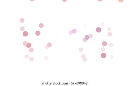 Light Pink vector red banner with set of circles, dots. Donuts Background. Creative Design Template. Technological halftone illustration.