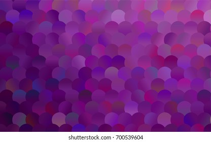 Light Pink vector red banner with set of circles, dots. Donuts Background. Creative Design Template. Technological halftone illustration.