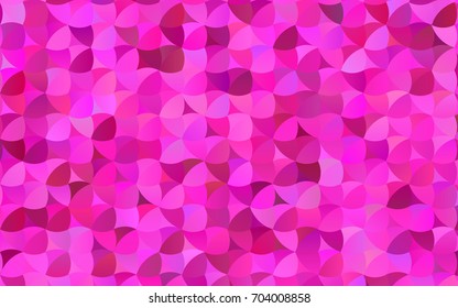 Light Pink vector red banner with set of circles, dots. Donuts Background. Creative Design Template. Technological halftone illustration.