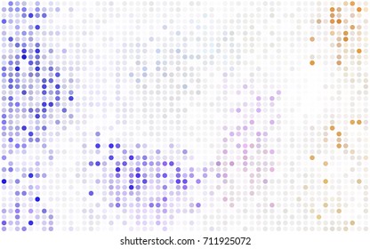 Light Pink vector red banner with set of circles, dots. Donuts Background. Creative Design Template. Technological halftone illustration.