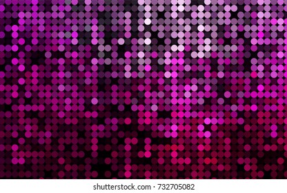 Light Pink vector red banner with set of circles, dots. Donuts Background. Creative Design Template. Technological halftone illustration.