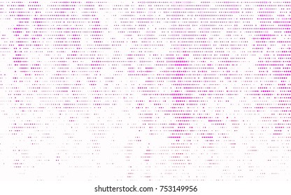 Light Pink vector red banner with set of circles, dots. Donuts Background. Creative Design Template. Technological halftone illustration.