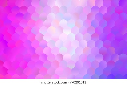 Light Pink vector red banner with set of circles, dots. Donuts Background. Creative Design Template. Technological halftone illustration.