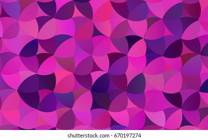 Light Pink vector red pattern of geometric circles, shapes. Colorful mosaic banner. Geometric background with colored disks.