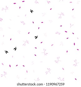 Light Pink vector seamless abstract design with leaves. Brand new colored illustration in blurry style with leaves. Design for textile, fabric, wallpapers.