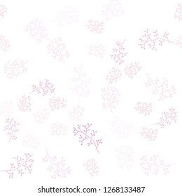 Light Pink vector seamless abstract pattern with branches. Creative illustration in blurred style with leaves, branches. Design for textile, fabric, wallpapers.
