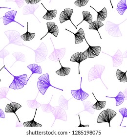Light Pink vector seamless abstract design with leaves. Creative illustration in blurred style with leaves. Design for textile, fabric, wallpapers.