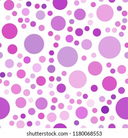 Light Pink vector seamless backdrop with dots. Glitter abstract illustration with blurred drops of rain. Pattern can be used for futuristic ad, booklets.