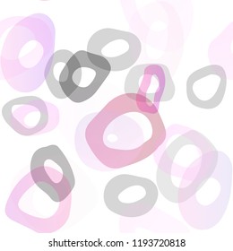 Light Pink vector seamless backdrop with dots, spots. Glitter abstract illustration with blurred drops of rain. Pattern for design of window blinds, curtains.