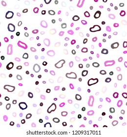 Light Pink vector seamless backdrop with dots, spots. Blurred decorative design in abstract style with bubbles. Template for business cards, websites.
