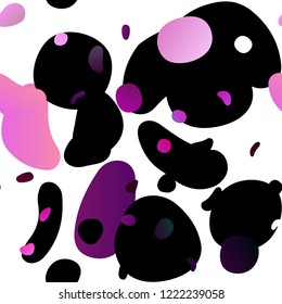 Light Pink vector seamless backdrop with dots, spots. Blurred decorative design in abstract style with bubbles. Pattern for design of fabric, wallpapers.