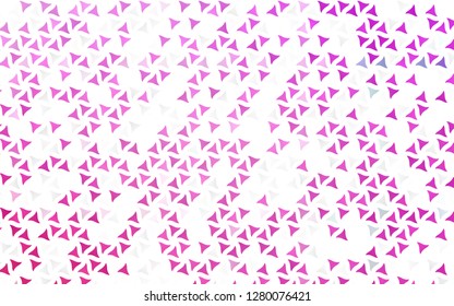 Light Pink vector seamless backdrop with lines, triangles. Abstract gradient illustration with triangles. Trendy design for wallpaper, fabric makers.