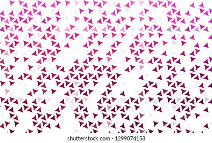 Light Pink vector seamless backdrop with lines, triangles. Glitter abstract illustration with triangular shapes. Design for textile, fabric, wallpapers.