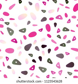 Light Pink vector seamless background with triangles, circles. Abstract gradient illustration with circles, triangles. Pattern for busines ad, booklets, leaflets