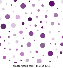 Light Pink vector seamless background with bubbles. Blurred bubbles on abstract background with colorful gradient. Pattern for trendy fabric, wallpapers.