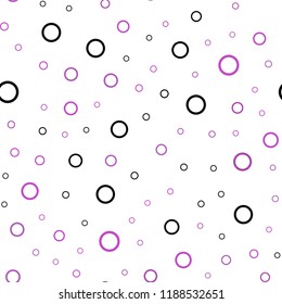 Light Pink vector seamless background with bubbles. Illustration with set of shining colorful abstract circles. Pattern can be used for beautiful websites.